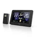 Produktbild: hama 00186380 Wetterstation Premium, mit LED-Farbdisplay und USB-Ladefunktion