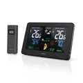 Produktbild: Premium Wetterstation mit USB mit Powerbank-Funktion in Schwarz