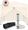 Produktbild: Kronenburg Faltpavillon 2x2m - Wasserfest, UV-Schutz 50+, 4 Seitenteile, champagner
