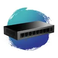 Produktbild: SW8000M in Metall | 8-Port Gigabit Desktop Switch | Tisch- und Wandmontage | ...