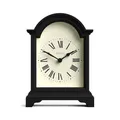 Produktbild: JONES CLOCKS® Bistro kaminuhr | Klassisches Design Einer Arch top Carriage Uhr | Schwarz | Zeitgenössischer klassischer Stil für kaminsims, Schreibtisch, Tisch, Regal und nachttisch