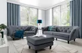 Produktbild: Sofaset Designersofas CHARLOTTE 3-2-1 in Stoff Matt Velvet Anthrazit