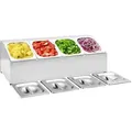 Produktbild: vidaXL Gastronorm-Ständer mit 4 GN 1/6 Behältern Edelstahl