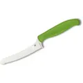 Produktbild: Spyderco - Ste-k13sgn Mehrzweck-küchenmesser Z-cut Roma Point Wellenschliffklinge Wellenschliffstahl Cts Bd1n 10,9 Cm Lang Mit Grünem Polypropylen-griff