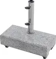 Produktbild: doppler Granitsockel ACTIVE Balkon mit Rollen, 25 kg, Hellgrau