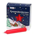 Produktbild: JEKA Pyramid Kerzen, Wachs,,, Wachs, rot, 1.8 x 1.8 x 10.5 cm