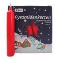 Produktbild: Pyramidenkerzen groß, rot ca. 17 x 105 mm (18 Stück/Pack) Weihnachtskerzen