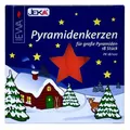 Produktbild: Jeka Pyramidenkerzen weiß / rot 17x105mm 18 Stück Packung