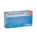 Produktbild: Arnowa GmbH ARNOMED Nitril White Einmalhandschuhe, puderfrei, weiß, Reißfeste Nitrilhandschuhe mit praktischem Rollrand, 1 Packung = 100 Stück, Größe S 301-S
