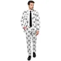 Produktbild: Opposuits Partyanzug Stormtrooper Kostüm Anzug - für Karneval Halloween, Spektakulärer Star Wars Anzug für coole Typen weiß 60