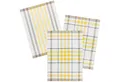 Produktbild: Kracht Geschirrtuch Blockstreifen, (Set, 3-tlg., 3-teilig), 3er Pack Geschirrtücher ca. 50x70cm Halbleinen