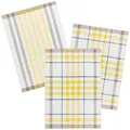 Produktbild: Geschirrtücher KRACHT 3er Pack Serie Blockstreifen gelb ca.50x70cm Halbleinen