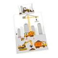 Produktbild: Herding BABY BEST Kleinkinder-Bettwäsche-Set, Jana Baustelle Wendemotiv, Bettbezug 100x135cm, Kopfkissenbezug 40x60cm, Flanell/Biber