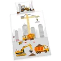 Produktbild: Herding Baustelle Babybettwäsche 40x60+100x135 cm Bagger Baumwolle Junge