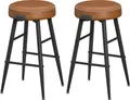 Produktbild: VASAGLE ECHO Kollektion Barhocker, 2er Set, Barstuhl, Kunstleder, karamellbraun