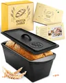 Produktbild: Gusseisen Brotbackform mit Deckel  Robuste rechteckige 28cm Backform  Ideal a...