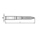 Produktbild: Reyher  Stockschrauben A 2 Typ 23E M 10x200 A 2 (25 Stück)