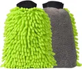 Produktbild: Mikrofase Auto-Waschhandschuh, 2 Stücke Wasserdicht Hochwertig Mikrofaser Was...