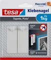 Produktbild: tesa Klebenagel für Tapeten und Putz 1kg - Selbstklebende Nägel 2 Klebenägel