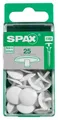 Produktbild: Spax Abdeckkappen weiß zum stecken (stift) - 25 Stk.  Abdeckkappen