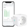 Produktbild: EIGHTREE 16A 3680W Smart Plug mit Stromverbrauch Messgerät, Sprachsteuerung und Timer für Smart Home, Kompatibel mit Alexa und Google Assistant, 2.4GHz WiFi
