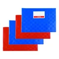 Produktbild: Brunnen Hefthüllen A5 quer Heftumschläge Heftumschlag Heftschoner für z.B. Schreibheft Lin. 0 und Lineatur 1q, Notenheft, 4er Pack rot und blau (4er Set Hefthüllen)