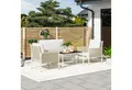 Produktbild: Outsunny Sitzgruppe mit 2er Sofa, Sessel, Glastisch, Kissen, (Lounge-Set für 4 Personen, 4-tlg., Gartenmöbel Set aus Polyrattan), für Garten Balkon Braun+Grau