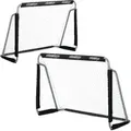 Produktbild: Relaxdays Fußballtor Garten, 2er Set, Kinder & Erwachsene, Hbt: 110 X 150 X 75 Cm, Metall, Stabile Tore Fußball, Schwarz