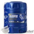 Produktbild: 20 LITER MANNOL DEXRON 3 III AUTOMATIK PLUS GETRIEBEÖL + HAHN ATF SERVOÖL