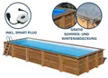 Produktbild: GRE Holzbecken rechteckig Modell Mint 418 x 1013 x 146 cm, Komplettset + GRATIS Sommer- und Winterabdeckung