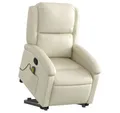 Produktbild: vidaXL Sessel Massagesessel mit Aufstehhilfe Creme Kunstleder (1-St)