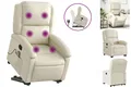 Produktbild: Massagesessel Mit Aufstehhilfe Creme Kunstleder Relaxstuhl