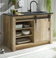 Produktbild: Furn.Design Spülenunterschrank Stove (Küchenschrank in Used Wood Vintage, B x H ca. 133 x 93 cm) für Spüle oder Ceranfeld