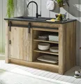 Produktbild: Küchenschrank Unterschrank Spülenschrank Ceranfeld Schrank in Used Wood Stove