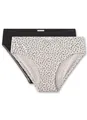Produktbild: Sanetta Mädchen-Rioslips (Doppelpack) Beige & Schwarz | Hochwertige und nachhaltige Unterhose für Mädchen aus Bio-Baumwolle. Inhalt: 2er Set Unterwäsche für Mädchen