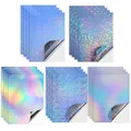 Produktbild: Holographische Aufkleber Papier 20 Blatt 5 Styles A4 Druckbare Klare Vinyl Au...