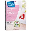 Produktbild: flink & sauber Staubsaugerbeutel R 020, passend für Bosch, Kärcher, Krups, Privileg, Profilo, Protos, Selectine, Severin, Siemens, 4 St., 4-lagiges Vlies, geruchsneutralisierend weiß