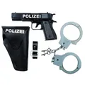 Produktbild: Idena 8040007 Polizei-Set, 3-teilig: Pistole, Halfter und Handschellen Spielzeug