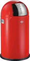 Produktbild: Wesco Mülleimer Pushboy Junior, Push Abfalleimer, Abfallsammler, Stahlblech, Rot, 22 L, 175531-02