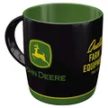 Produktbild: Nostalgic-Art Retro Kaffeebecher, 330 ml, John Deere – Logo Black – Geschenk-Idee für Traktor-Fans, Original Lizenzprodukt (OLP), Keramik-Tasse für Kaffee, Vintage Design