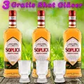 Produktbild: (EUR 25,67/L) 3x Soplica Haselnuss Likör Orzech Laskowy 28%vol. 0,5L +3 Gläser