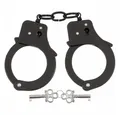 Produktbild: MFH Polizei-Kostüm MFH Handschellen schwarz mit 2 Schlüsseln für Rollenspiele.