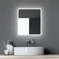 Produktbild: Talos - Badezimmerspiegel Mit Beleuchtung Moon Led Badspiegel 40x45 Cm - Feuchtraumgeeignet Durch Aluminiumrahmen - Licht-farbe Neutralweiß