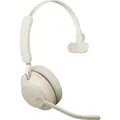 Produktbild: Jabra Evolve2 65 MS monaural Charge Over Ear Headset Bluetooth® Mono Beige Lautstärkeregelung, Batterieladeanzeige, Mikrofon-Stummschaltung Telefo