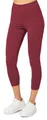 Produktbild: Merry Style Damen Leggings 3/4 aus Baumwolle mit Stretch – Leichte Capri Leggings Damen aus atmungsaktiver, elastischer Baumwolle, ideal für Yoga Sport Freizeit Reisen MS10-199 (Weinrot, XS)