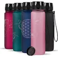 Produktbild: 720°DGREE Trinkflasche 1l mit Motiv “uberBottle“ +Sieb - Auslaufsicher, Leicht, BPA-Frei, Bruchsicher - Wasserflasche für Uni, Sport, Fitness, Fahrrad, Outdoor - Mehrweg Tritan Sportflasche - Rosa
