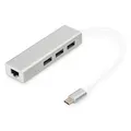 Produktbild: Digitus USB Typ CTM 3-Port Hub + Gigabit Ethernet