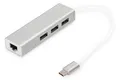 Produktbild: Digitus USB Typ C 3-Port Hub + Gigabit Ethernet