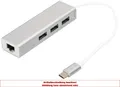 Produktbild: DIGITUS USB 3.0 Hub Super Speed, 3-Port + Ethernet