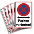 Produktbild: 5 Stück Absolutes Halteverbot parken verboten Schild 20 x 30 cm aus stabiler ...